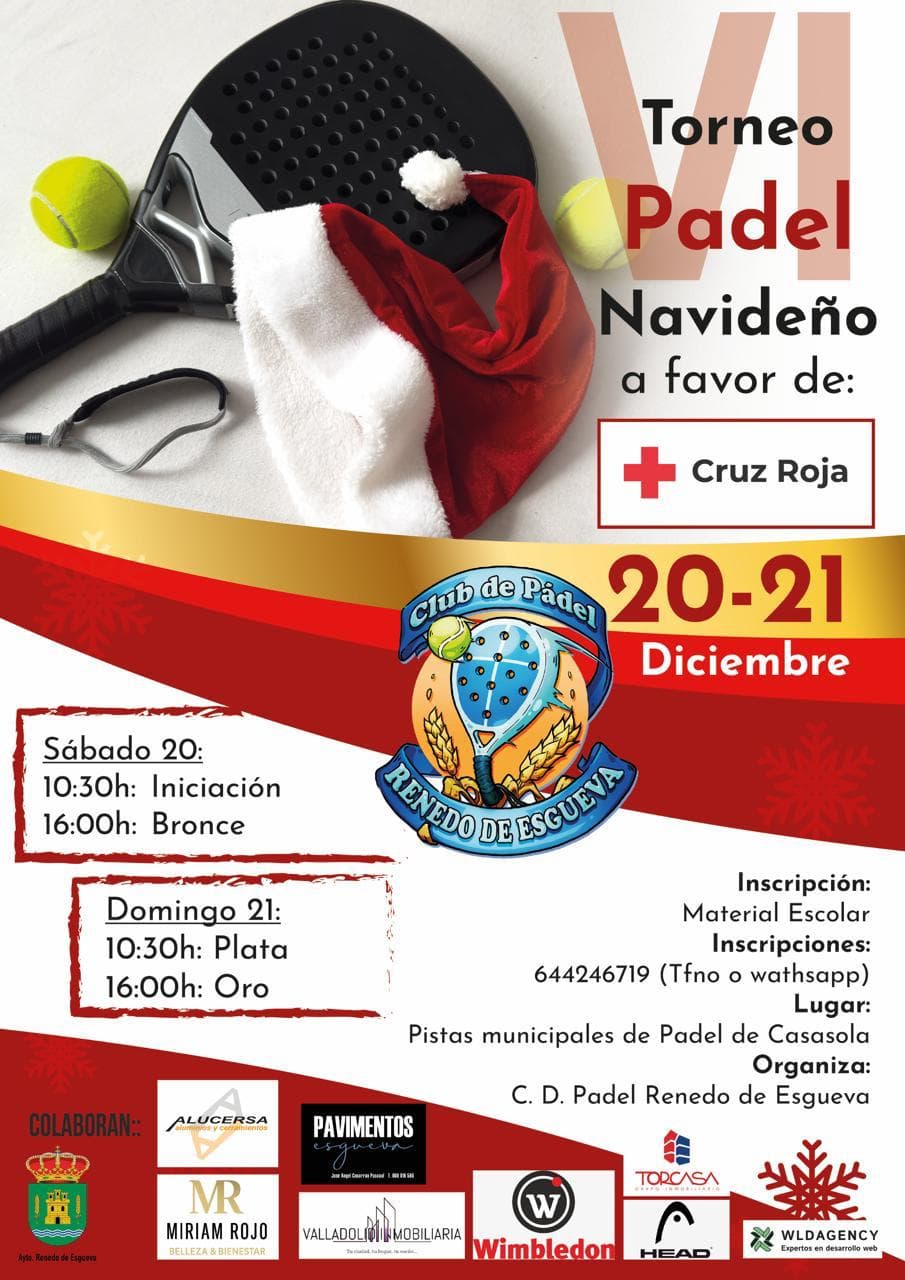 Torneo padel a favor Cruz Roja 2025